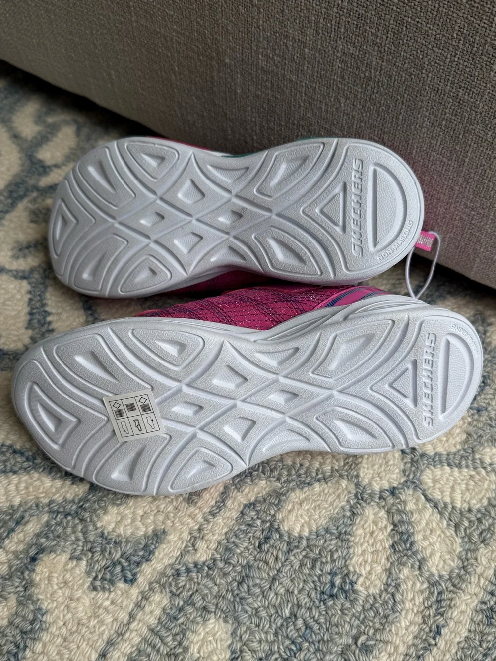 Skechers S Lights Kids Pink Glitter Light-Up Sneakers